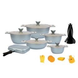 سرویس قابلمه -۲۷ پارچه -رنگ دودی- مدل روما لایف سرویس قابلمه -۲۷ پارچه -رنگ دودی- مدل روما لایف